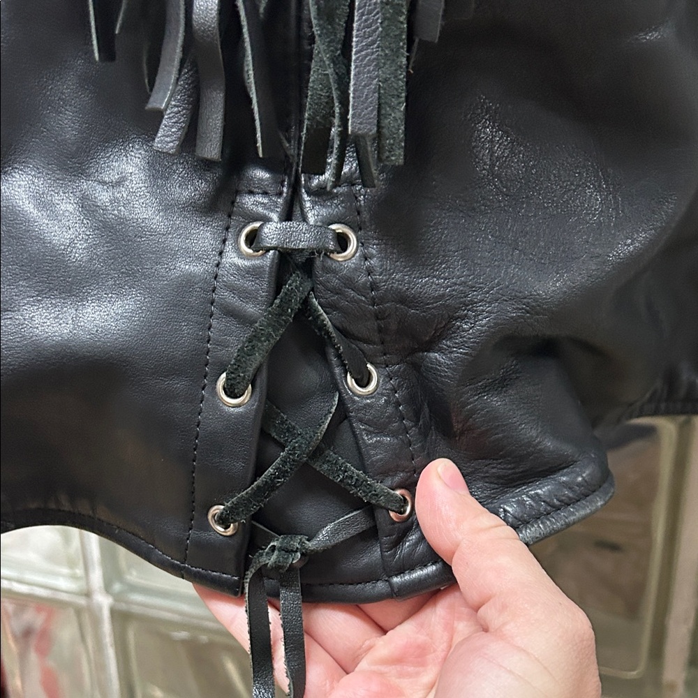 Vintage Leather Fringe Jacket - Picture 6 of 14